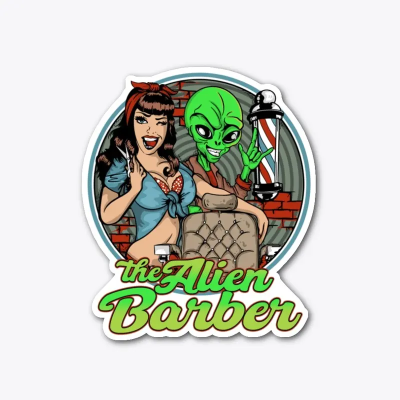 Alien Barber stickers